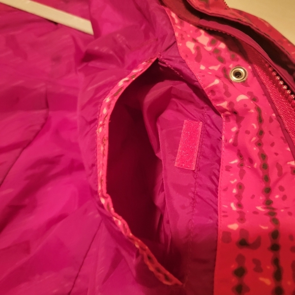 Columbia Jacket Omni Shield Pink HoodedJacket SpringCoat Youth Barbiecore Easter - Picture 7 of 12
